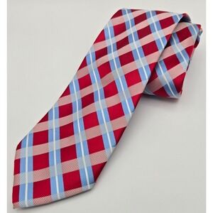 Giorgio Brutini Collezione Neck Tie Mens Multicolor Plaid Classic‎ Formal